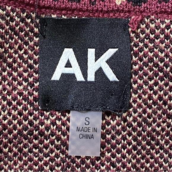 Anne Klein Chianti Plaid Retro Long Open Cardigan Sweater Size Small - Picture 5 of 8